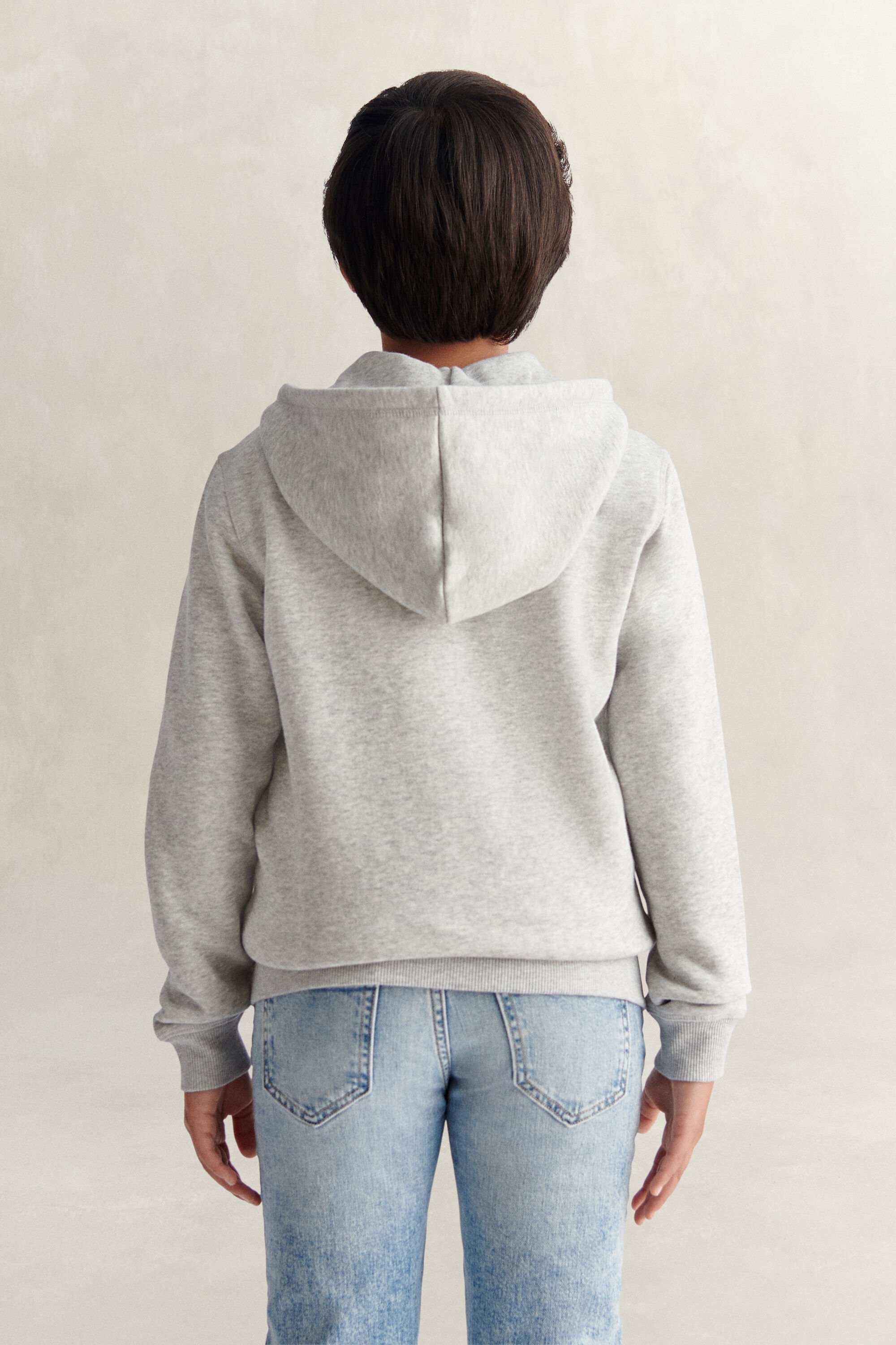 Teen Boys Zip Hoodie — GREY MELANGE