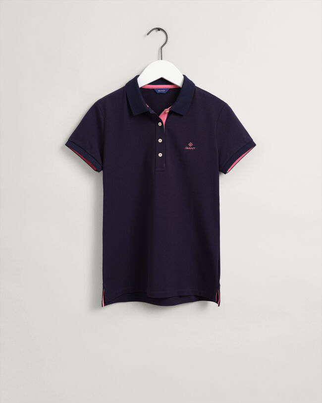 Contrast Collar Piqu&eacute; Polo Shirt
