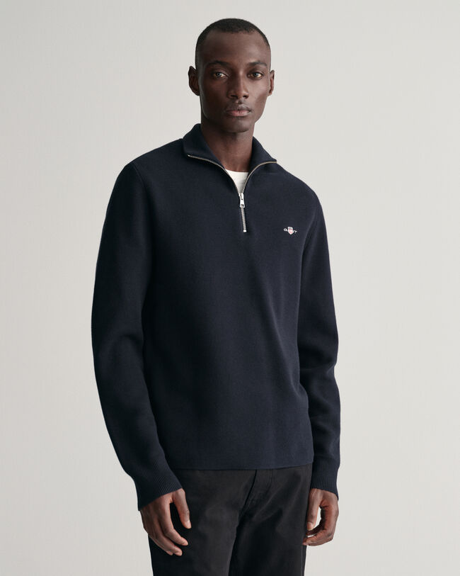 Milano Knit Cotton Half-Zip Sweater