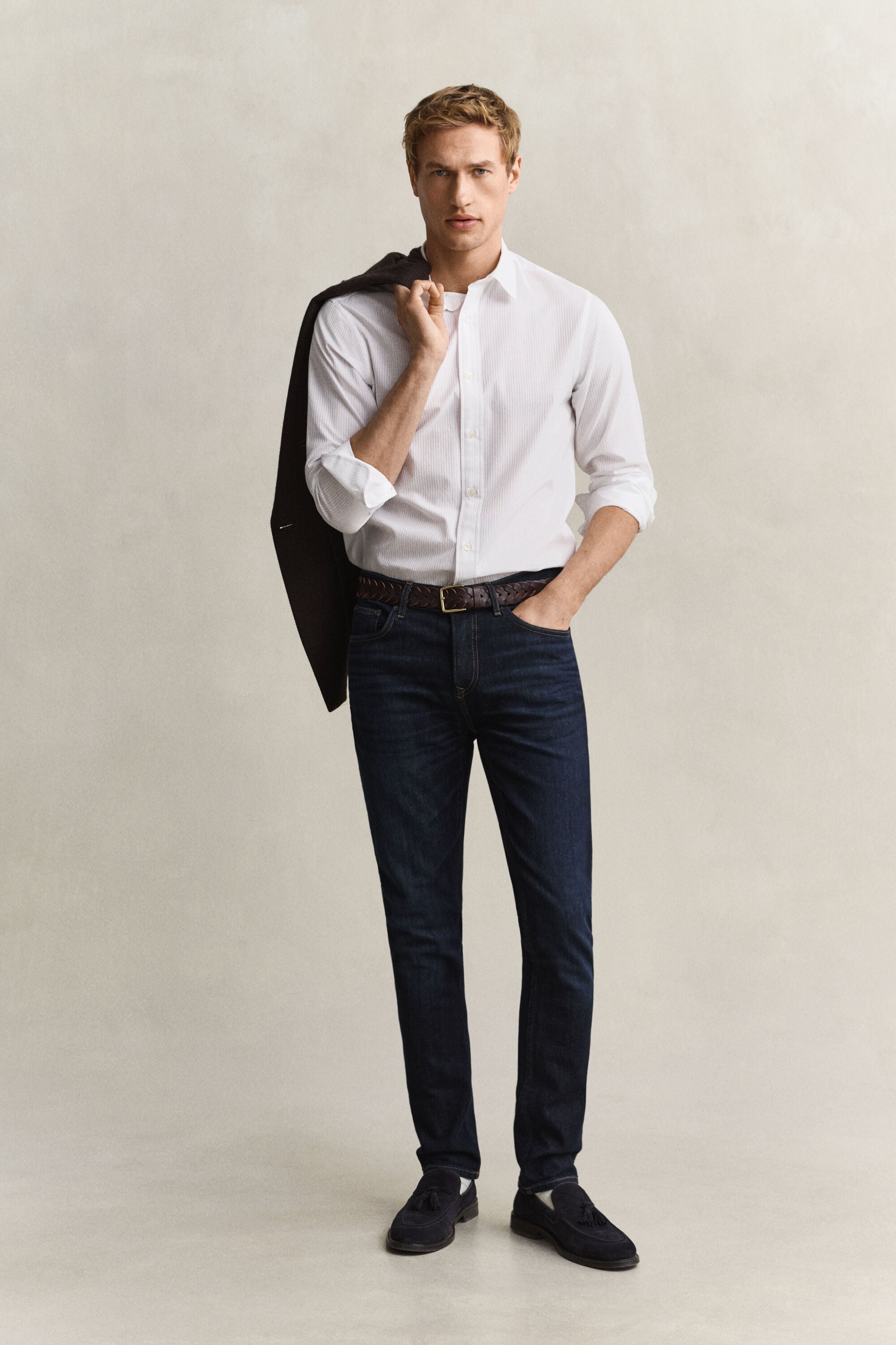Regular Fit Dobby Striped Shirt