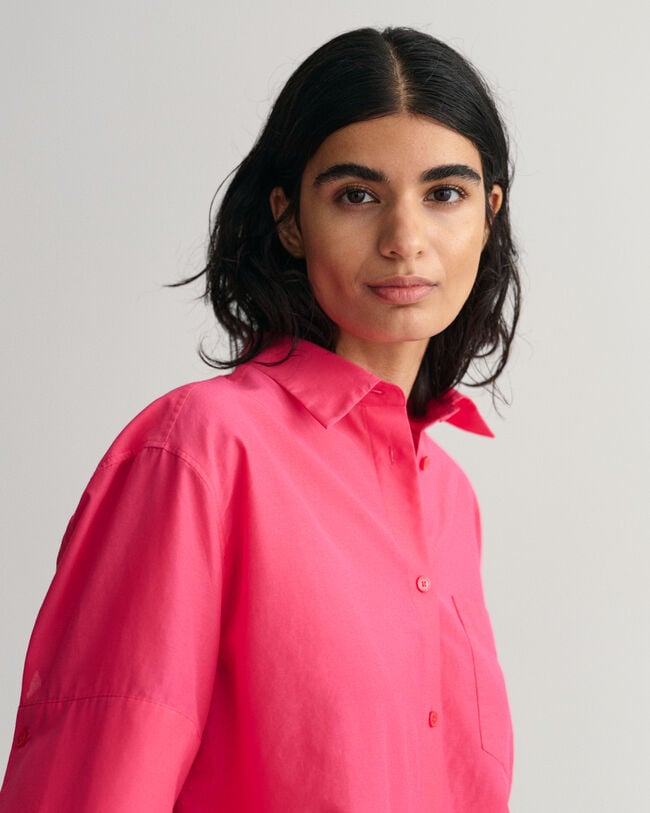 Relaxed Fit Cotton Silk Short Sleeve Shirt