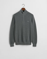 Cotton Piqué Half-Zip Sweater