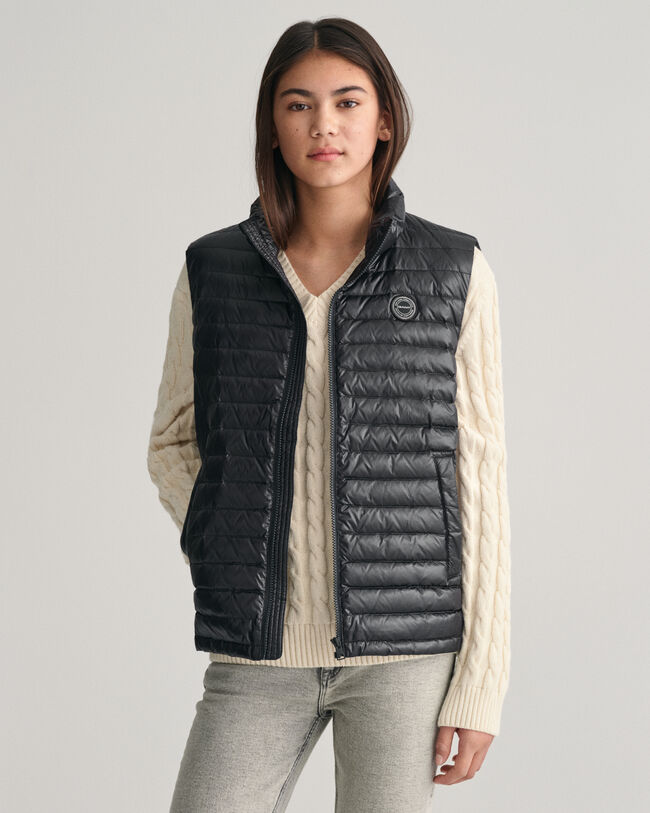 Teens Shiny Lightweight Padded Down Vest