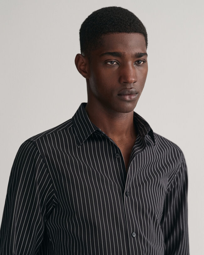 Slim Fit Formal Pinstriped Shirt