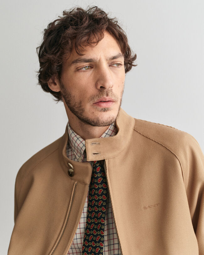 Wool Blend Harrington Jacket