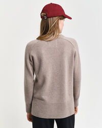 Wool Cashmere Blend Crew Neck Sweater