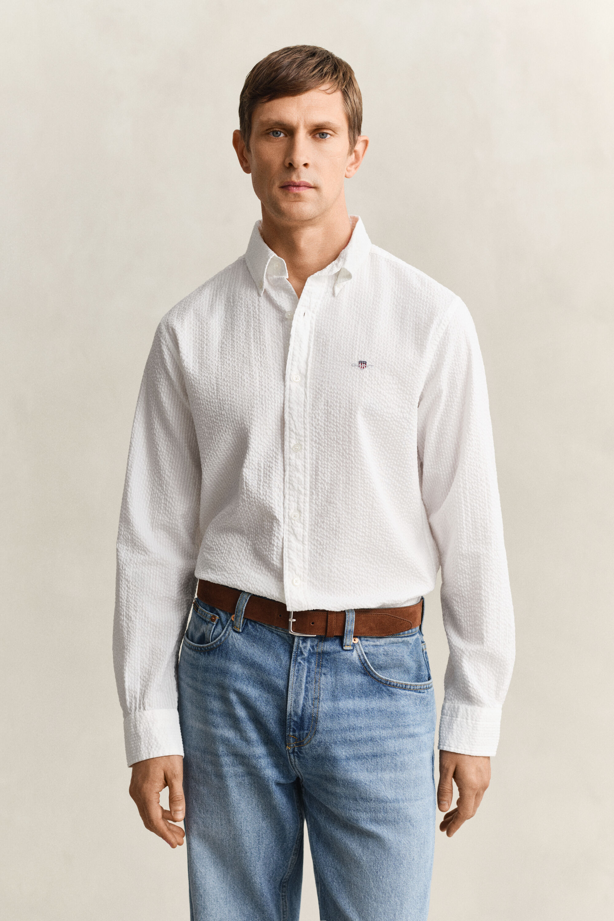 Regular Fit Seersucker Shirt
