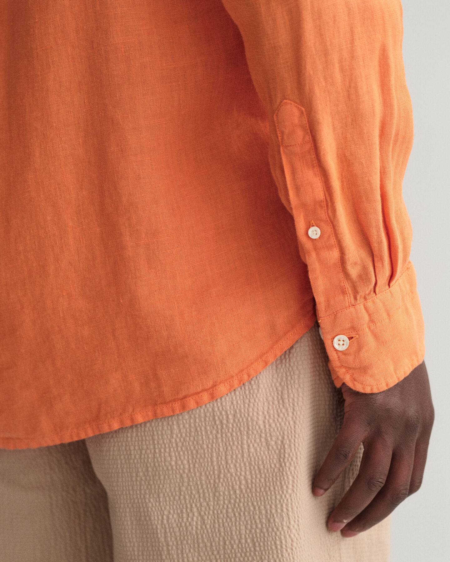 Regular Fit Garment-Dyed Linen Shirt