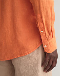 Regular Fit Garment-Dyed Linen Shirt