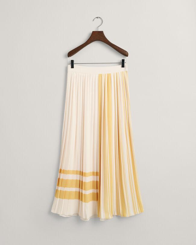 Striped Pleated Skirt