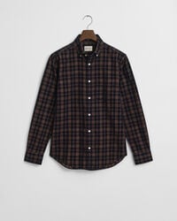 Regular Fit Checked Corduroy Shirt
