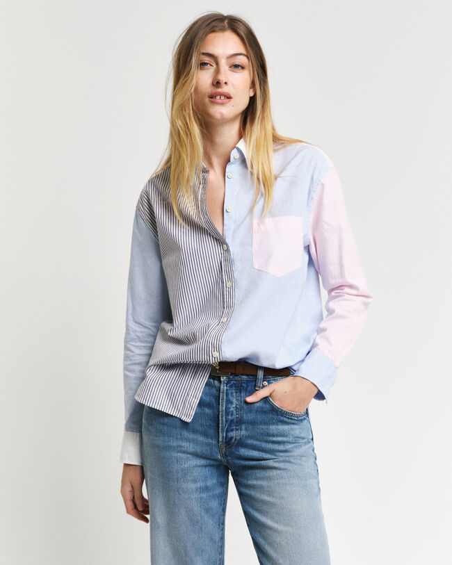 Relaxed Fit Patchwork Shirt