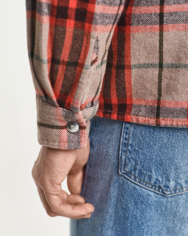 Relaxed Fit Checked Overshirt
