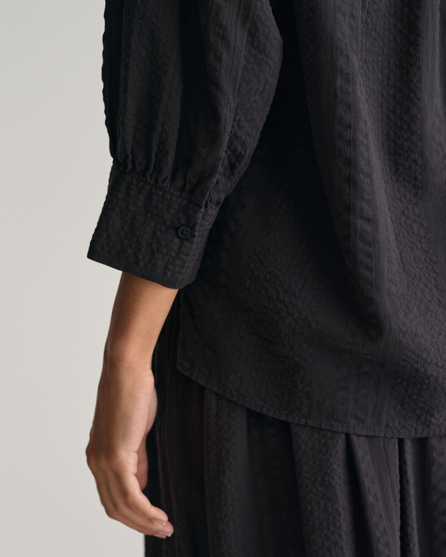 Relaxed Fit Seersucker Striped Popover Shirt