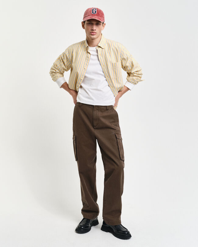 Regular Fit Cotton Twill Cargo Pants