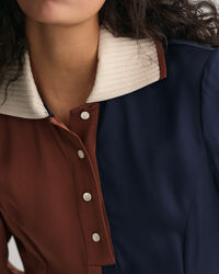 Color Block Short Sleeve Rugger Dress