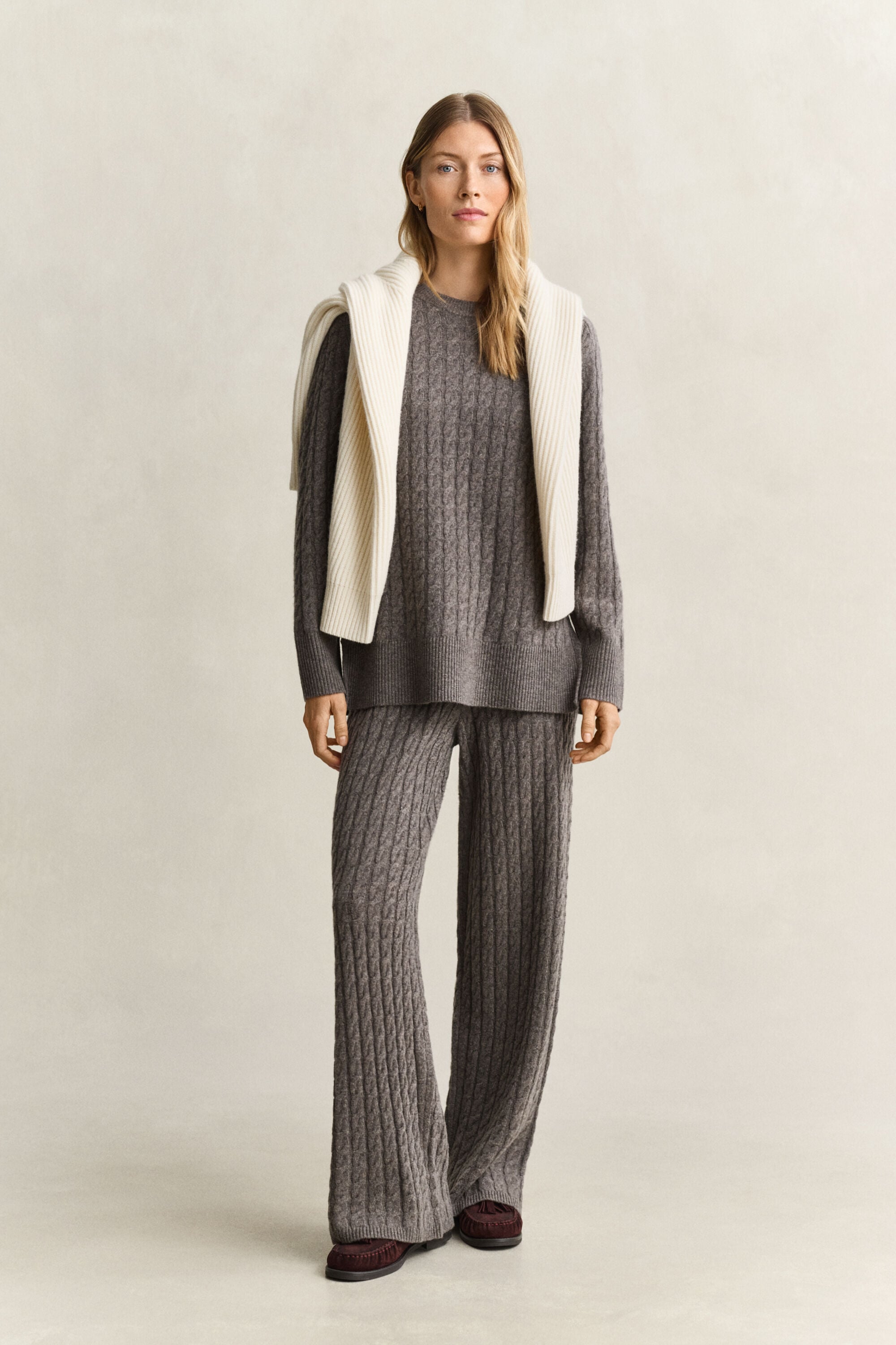 Wool Cashmere Blend Pants
