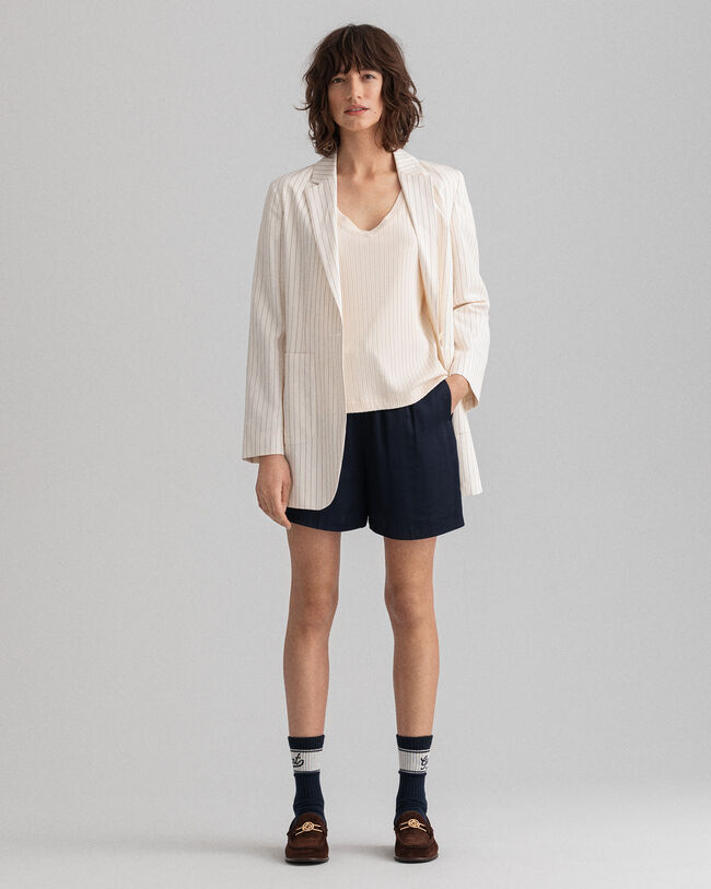 Detail Slit Long-Short Sleeve T-Shirt