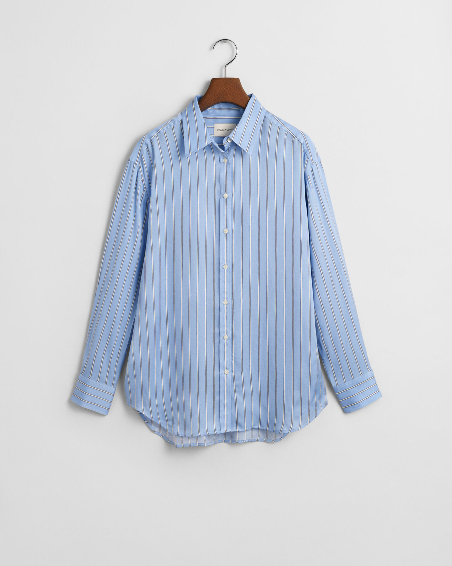 Relaxed Fit Striped Fluid Shirt
