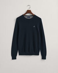 Cotton Piqu&eacute; Crew Neck Sweater