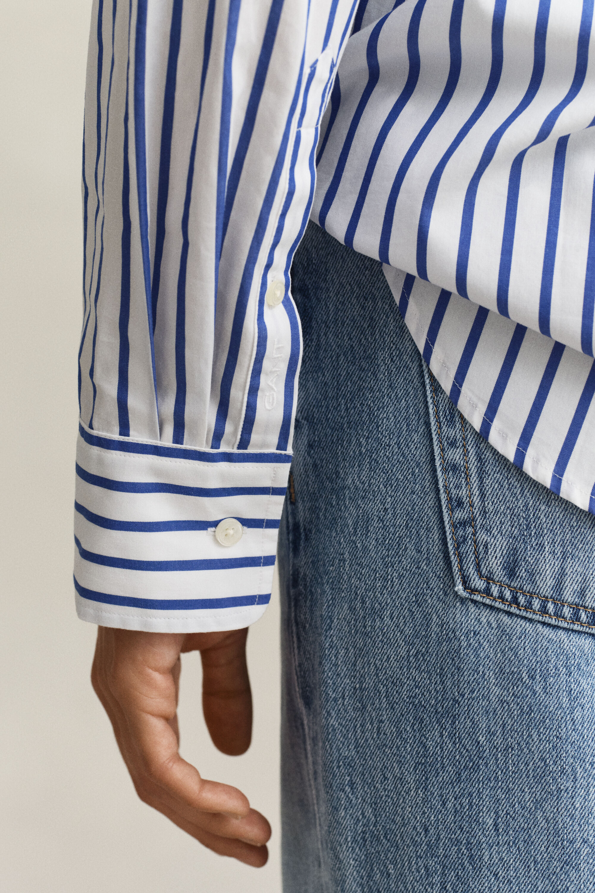 Relaxed Fit Classic Striped Poplin Shirt