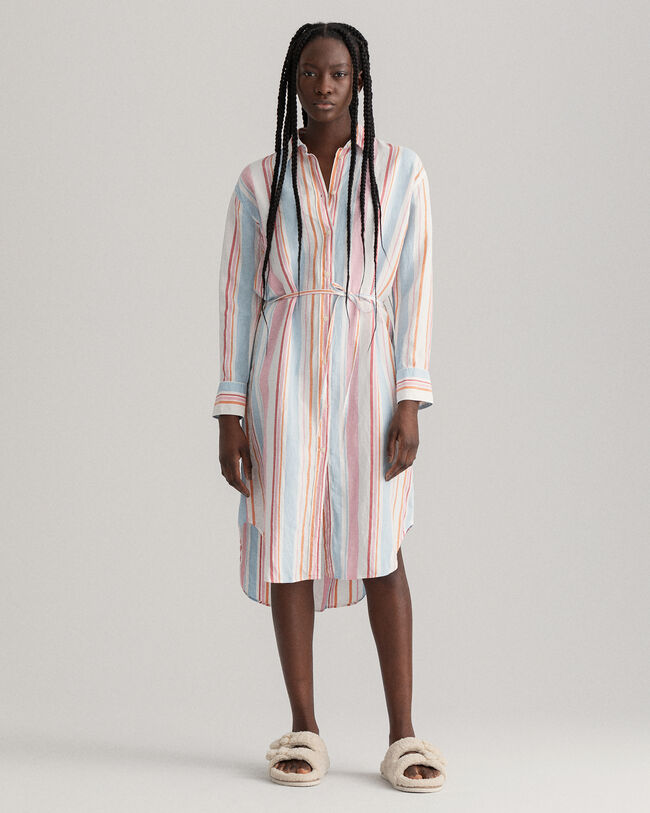 Multistripe Shirt Dress