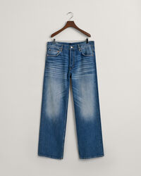 Loose Fit Vintage Wash Jeans
