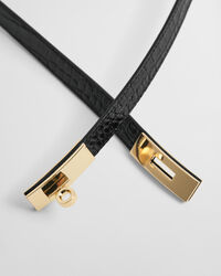 Turn-Lock Buckle Croc Effect Belt