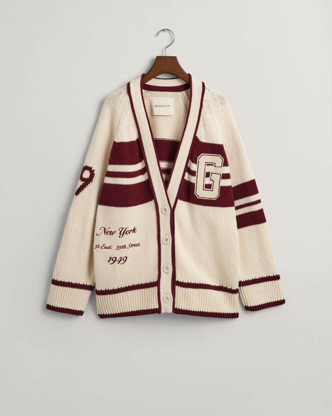 GANT Varsity V-Neck Cardigan