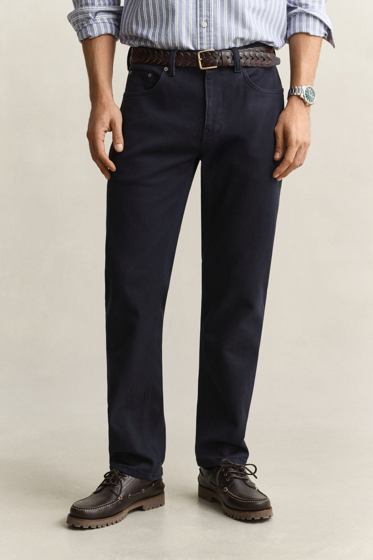 Regular Fit Twill Jeans — EVENING BLUE