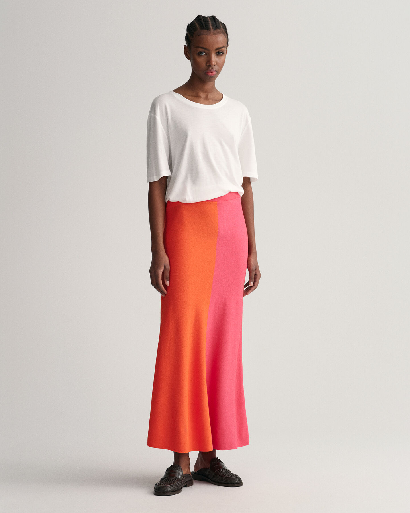 Color Block Knit Skirt