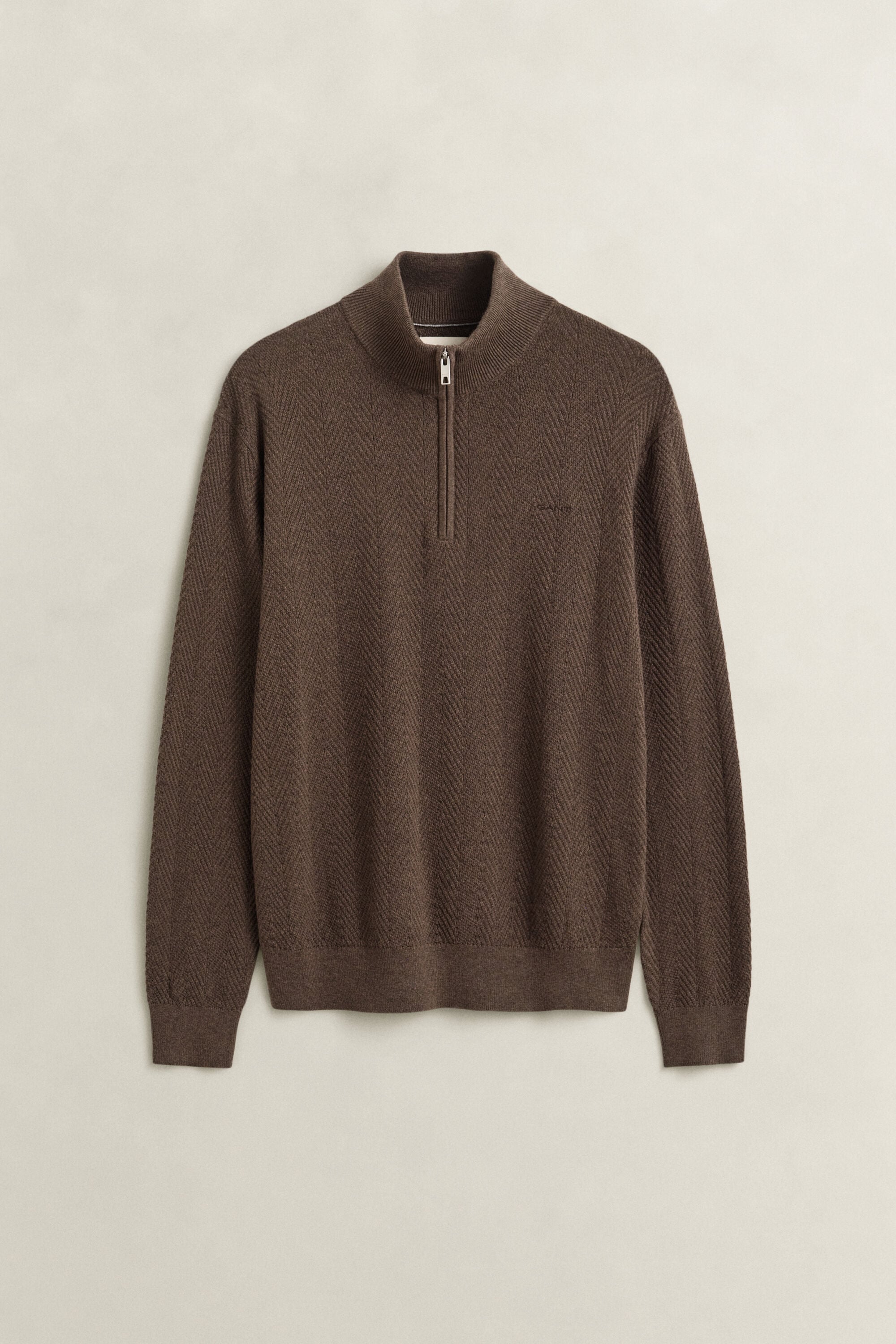 Herringbone Half-Zip Sweater