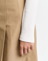 Ribbed Long Sleeve Polo Shirt