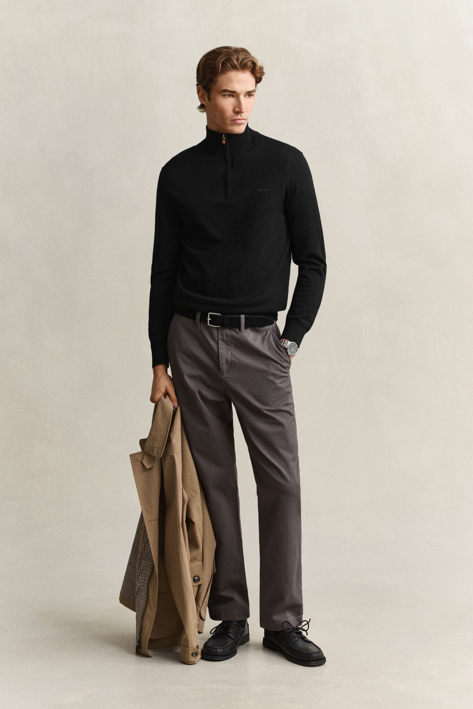 Merino Wool Half-Zip Sweater