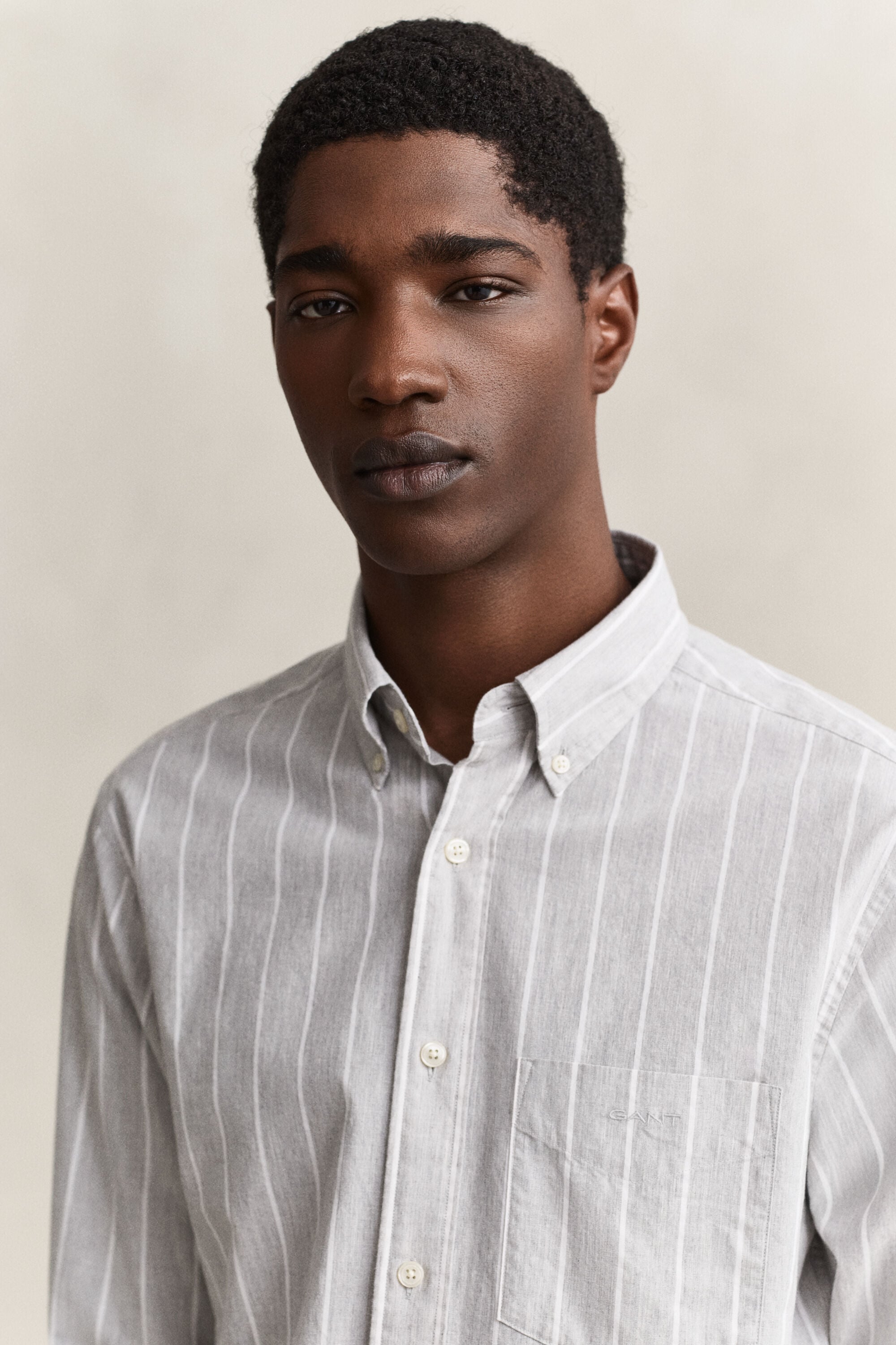 Striped Mélange Poplin Shirt