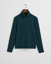 Striped Rib Long Sleeve Turtleneck Top