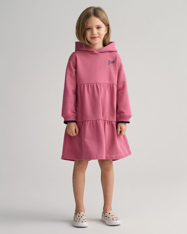 Girls GANT USA Tiered Hoodie Dress