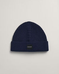 Cotton Ribbed Knit Beanie