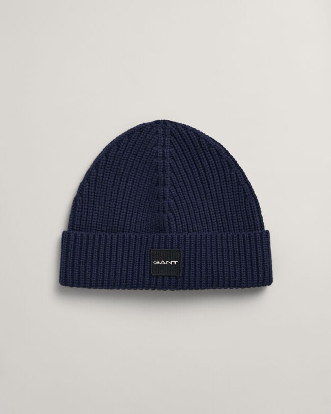 Cotton Ribbed Knit Beanie