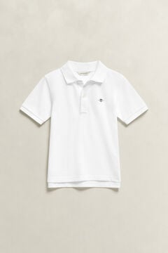 Kids Shield Polo Shirt — WHITE 2