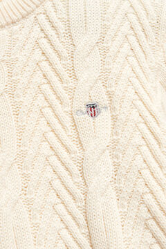 Teen Boys Cable Knit Sweater — CREAMED WHITE 1