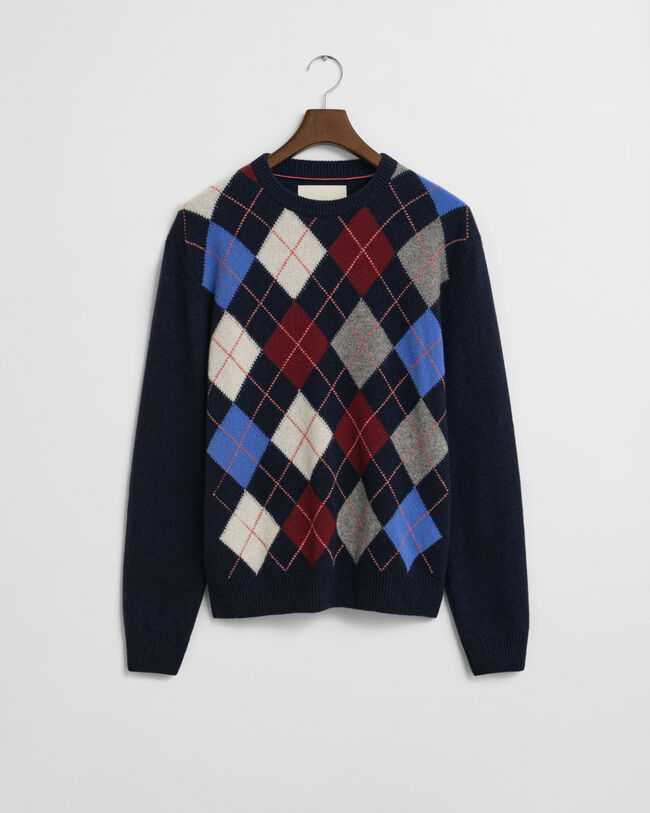 Argyle Crew Neck Sweater