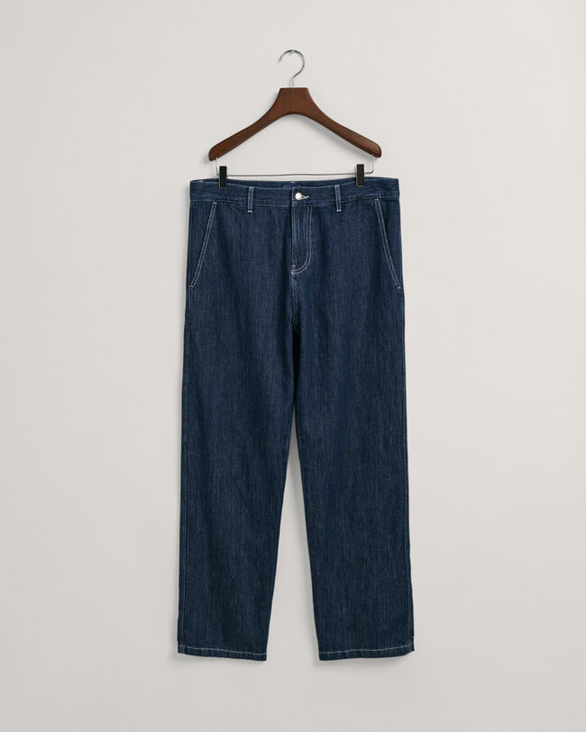 Relaxed Fit Cotton Linen Jeans