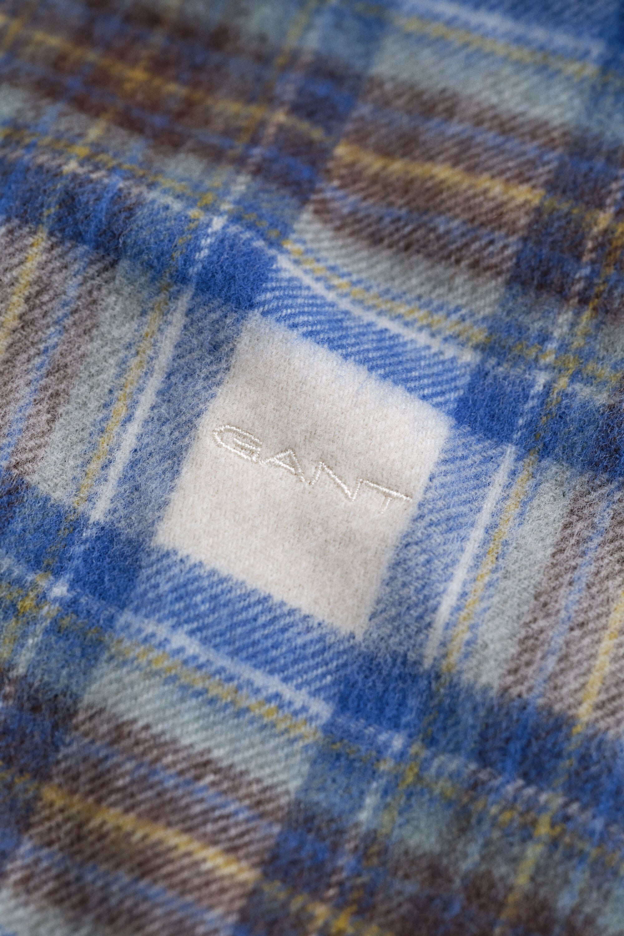 Checked Wool Scarf