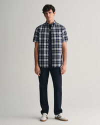 Regular Fit Checked Poplin Short Sleeve Shirt