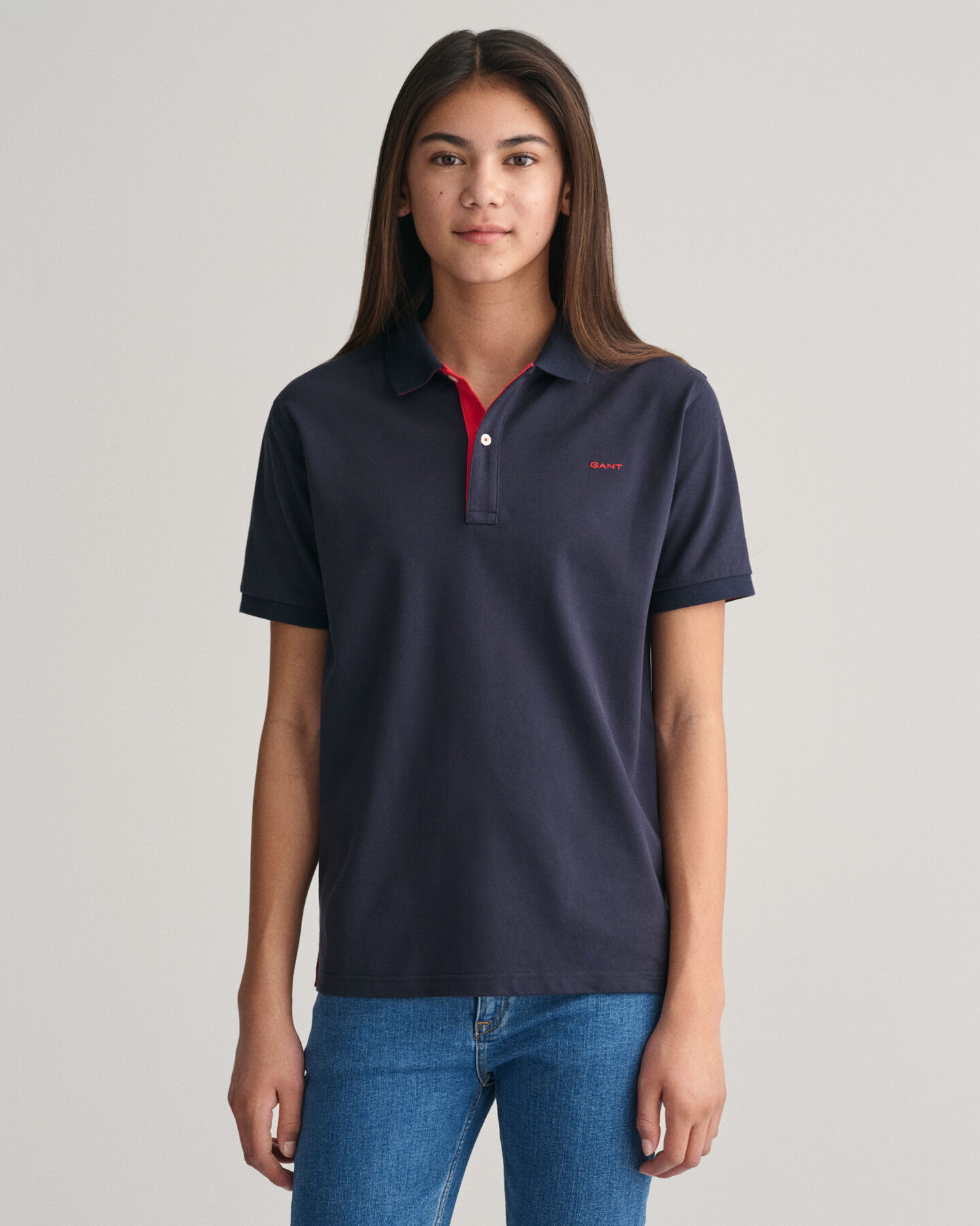 Teens Contrast Piqu&eacute; Polo Shirt