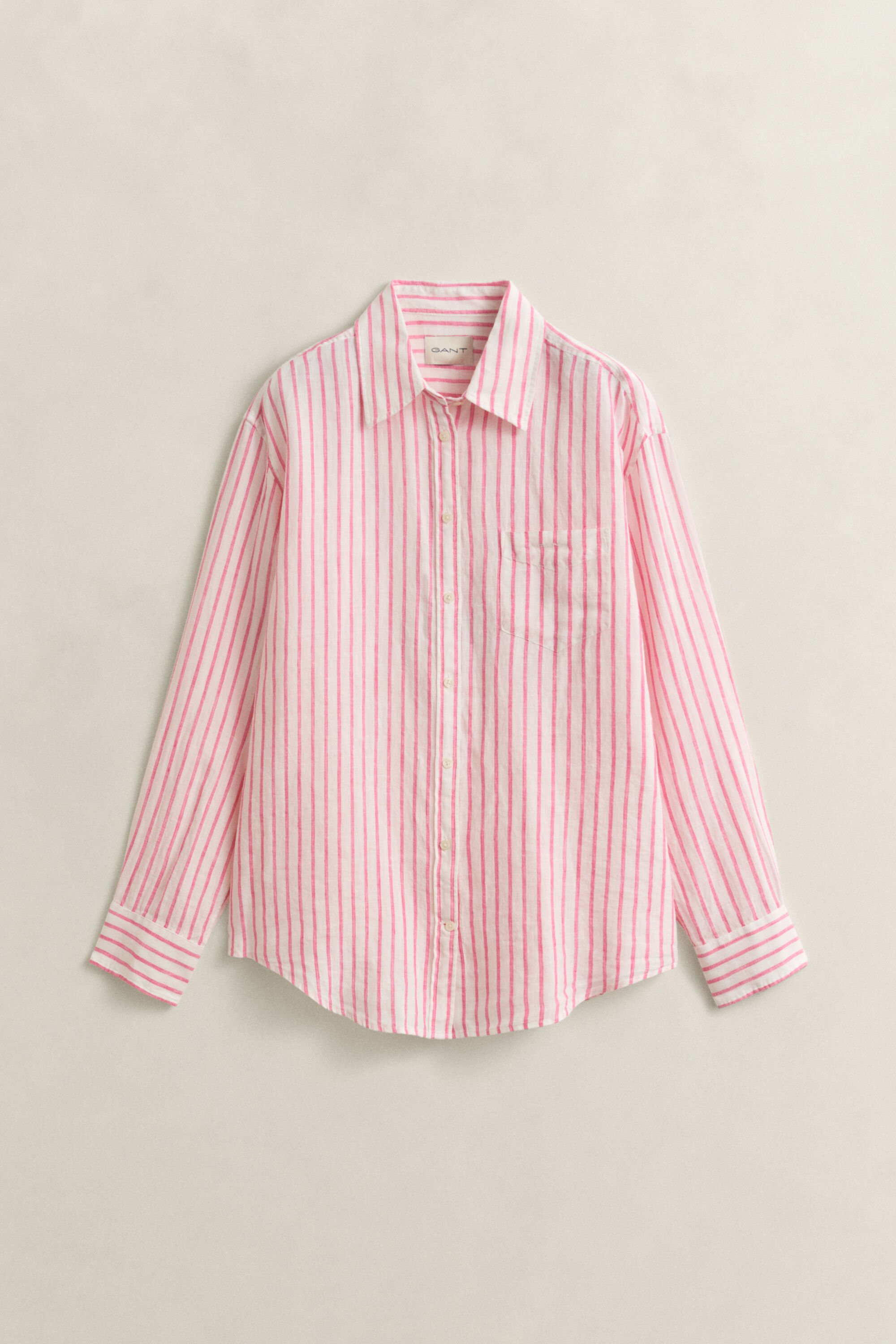 Relaxed Fit Striped Linen Shirt