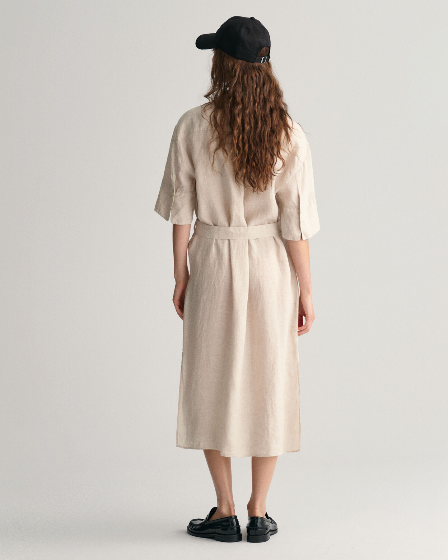 Linen Short Sleeve Shirt Dress