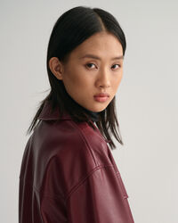 Faux Leather Overshirt