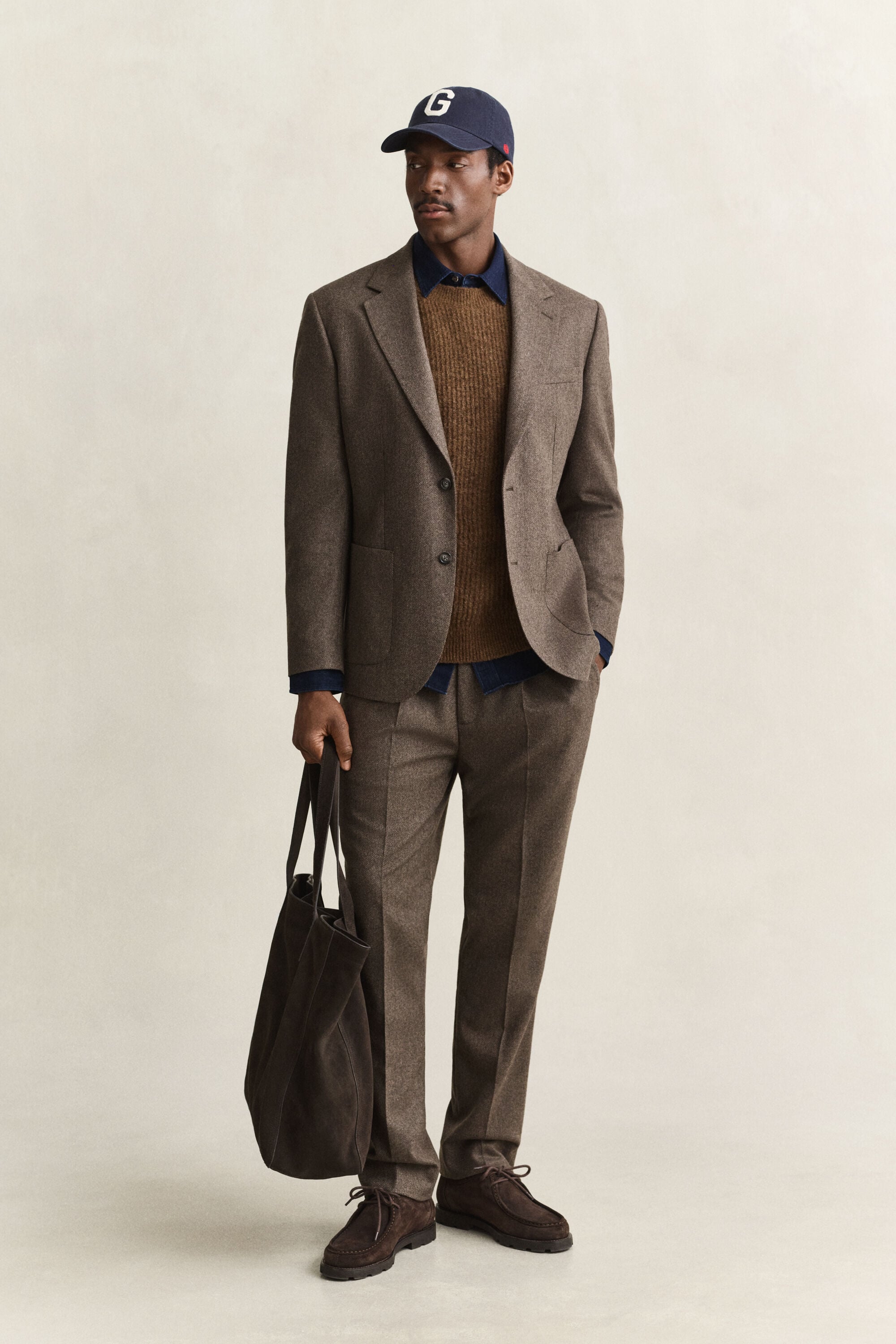 Wool Herringbone Suit Jacket